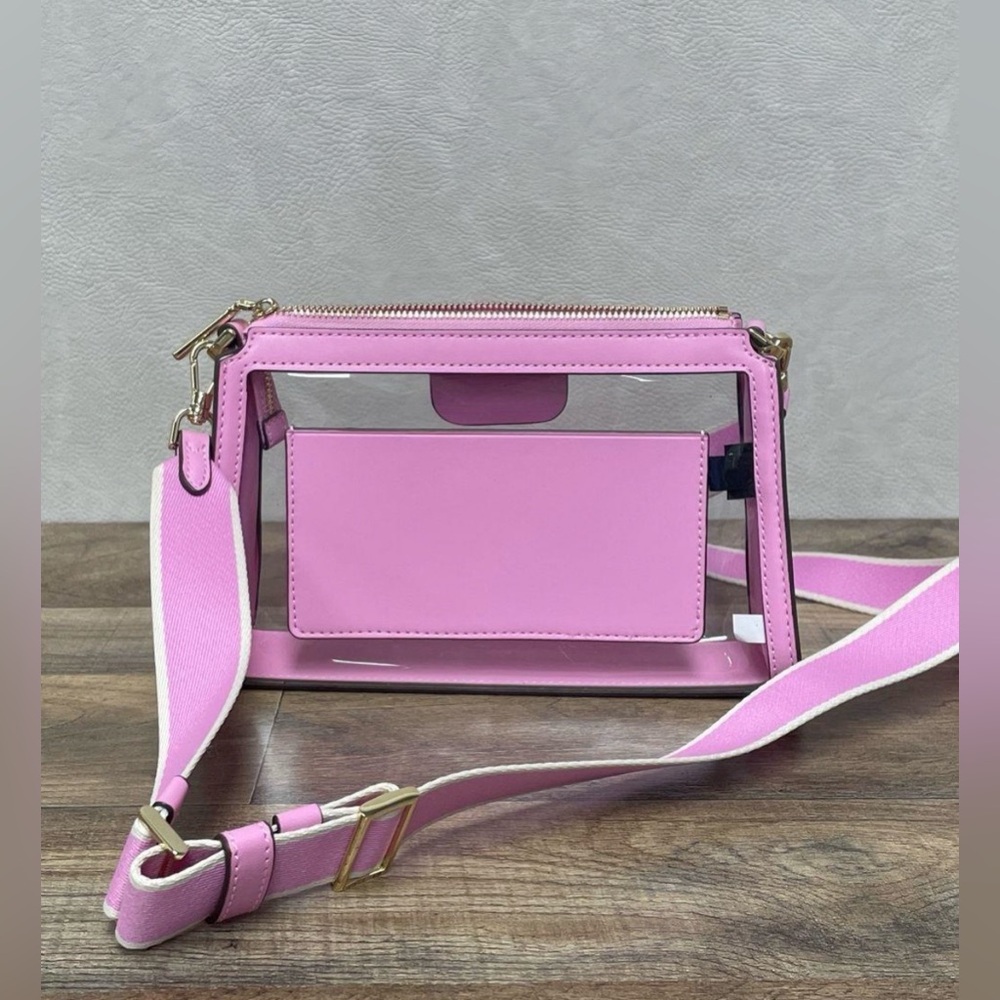 Kate Spade Pink Clear Crossbody with Removable Strap - Picture 2 of 10
